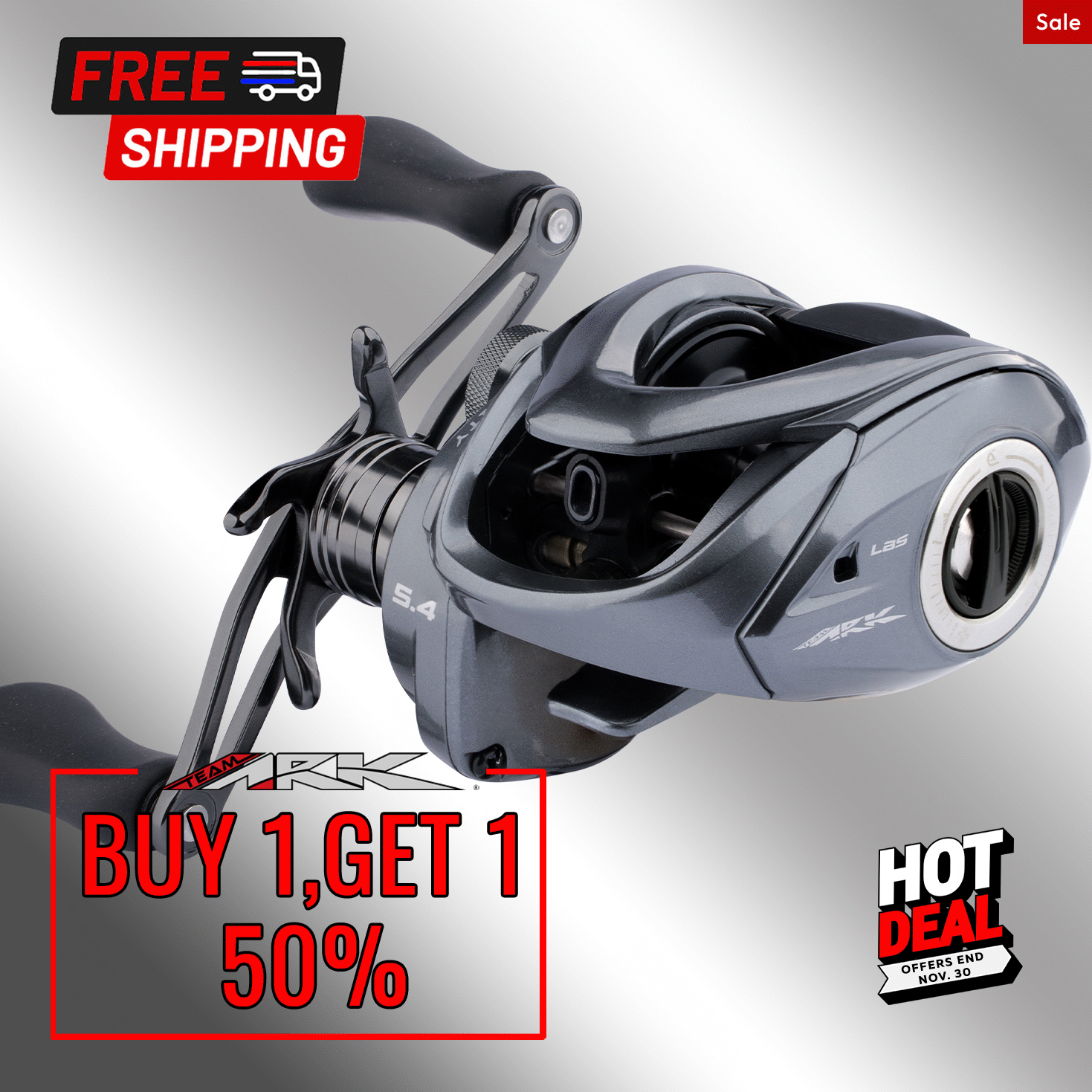 Team ARK Gravity 5 キャスティングリール (ギア比6.4 右利き)　並行輸入 Gravity 5 \u2013 ARKFishing