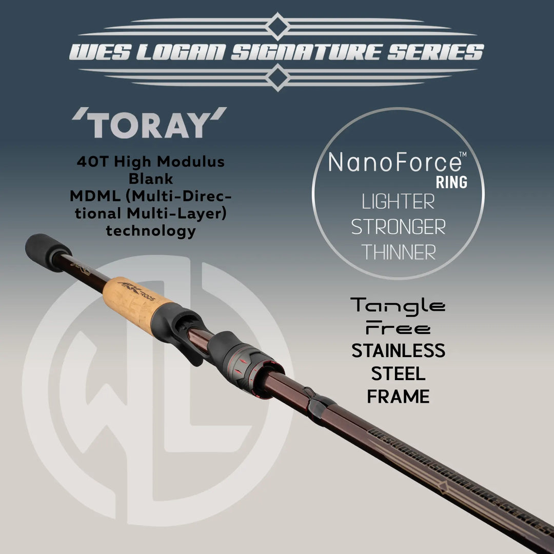 archeage fishing rod lure Wes Logan Signature Series Casting Rod 7’4” Medium Heavy/Regular